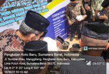 Peletakan Batu Pertama masjid Al Ikhlas Koto Baru pangkalan Oleh gubernur Sumbar