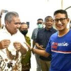 Pj Bupati Kampar Sambut Menteri Pariwisata dan Ekonomi Kreatif RI Sandiaga Uno.